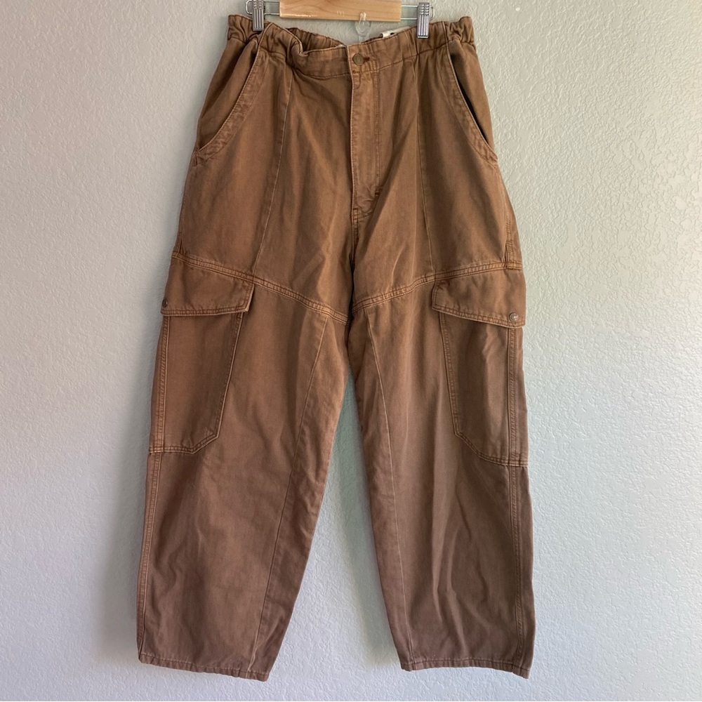 Free People Brown Straight Leg Pants